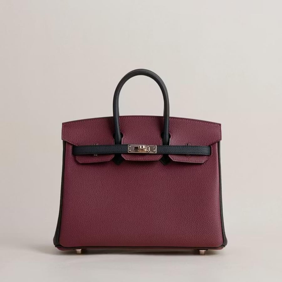 Birkin 25cm Togo 55 Rouge H / 89 Noir RGHW