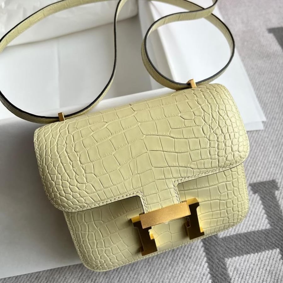Constance 18CM Matt Alligator Y1Vanille Silver