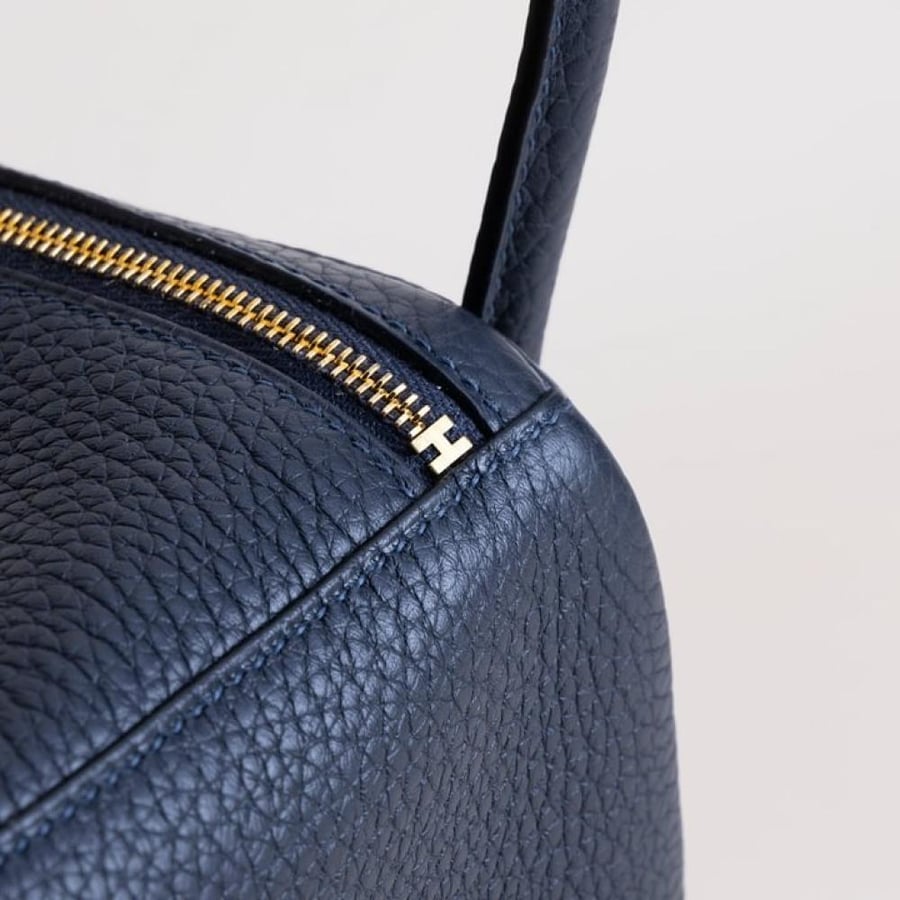 Lindy 26cm Clemence leather 2Z Blue nuit