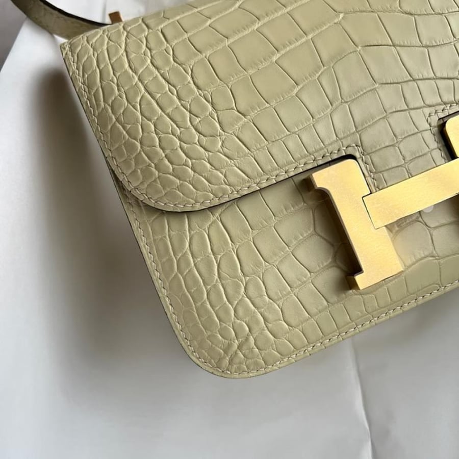 Constance 18CM Matt Alligator Y1Vanille Silver