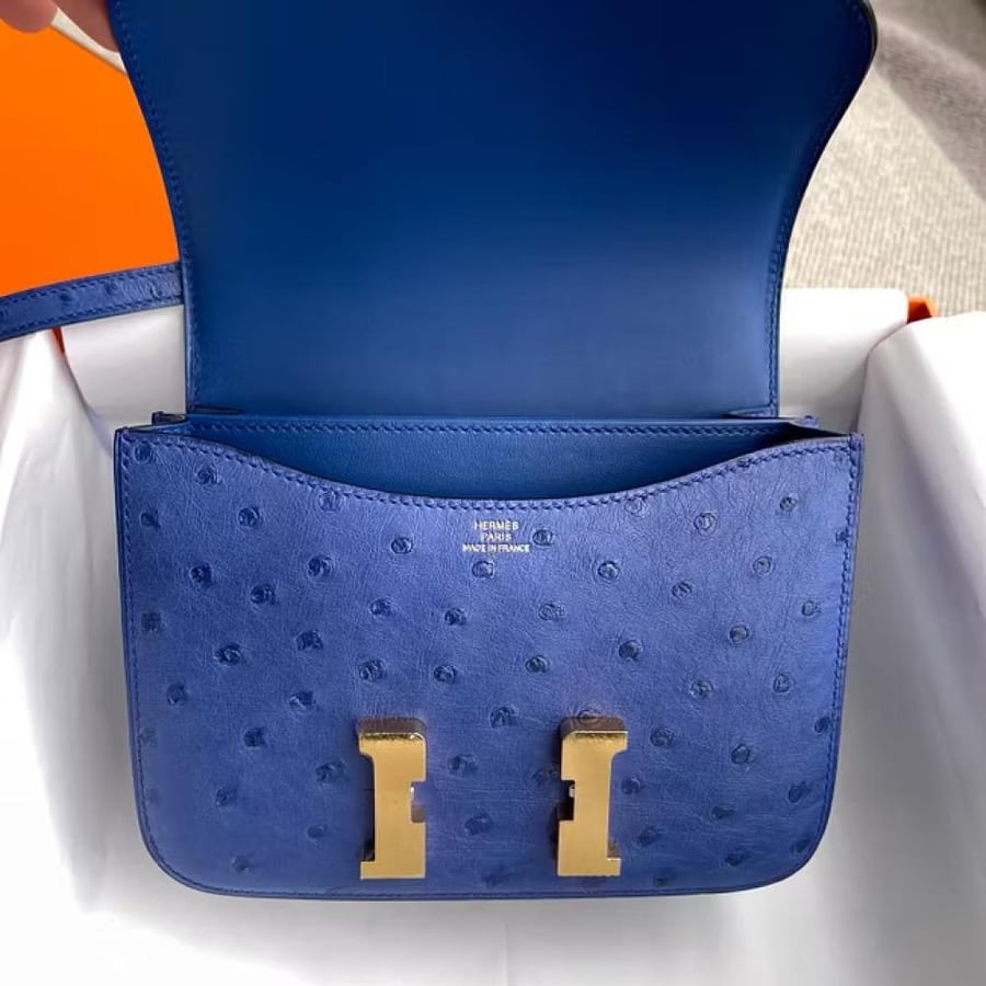 Constance 18CM Ostrich 7T BlueElectrie Gold