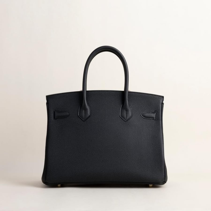 Birkin 30cm Togo 89 Noir Permabrass hardware