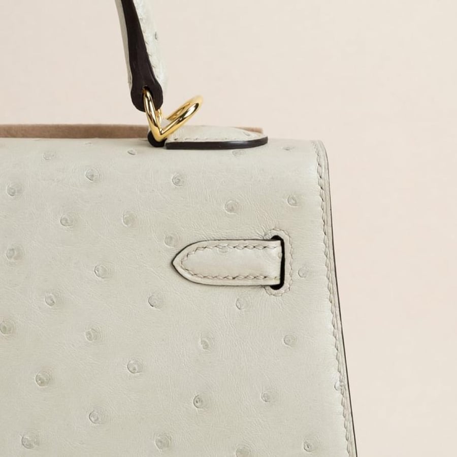 Kelly25 Ostrich 3C Parchemin