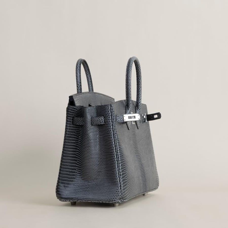 Birkin 25cm Lizard 84 Gray Fonce PHW