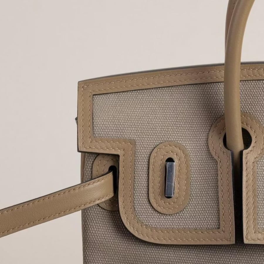 Birkin25 Cargo Swift/toile 8Q Beige Marfa PHW