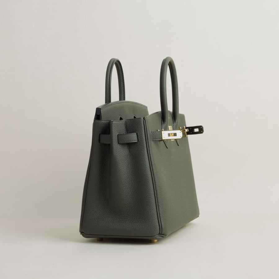 Birkin 25cm Togo C6 Vert De Gris GHW