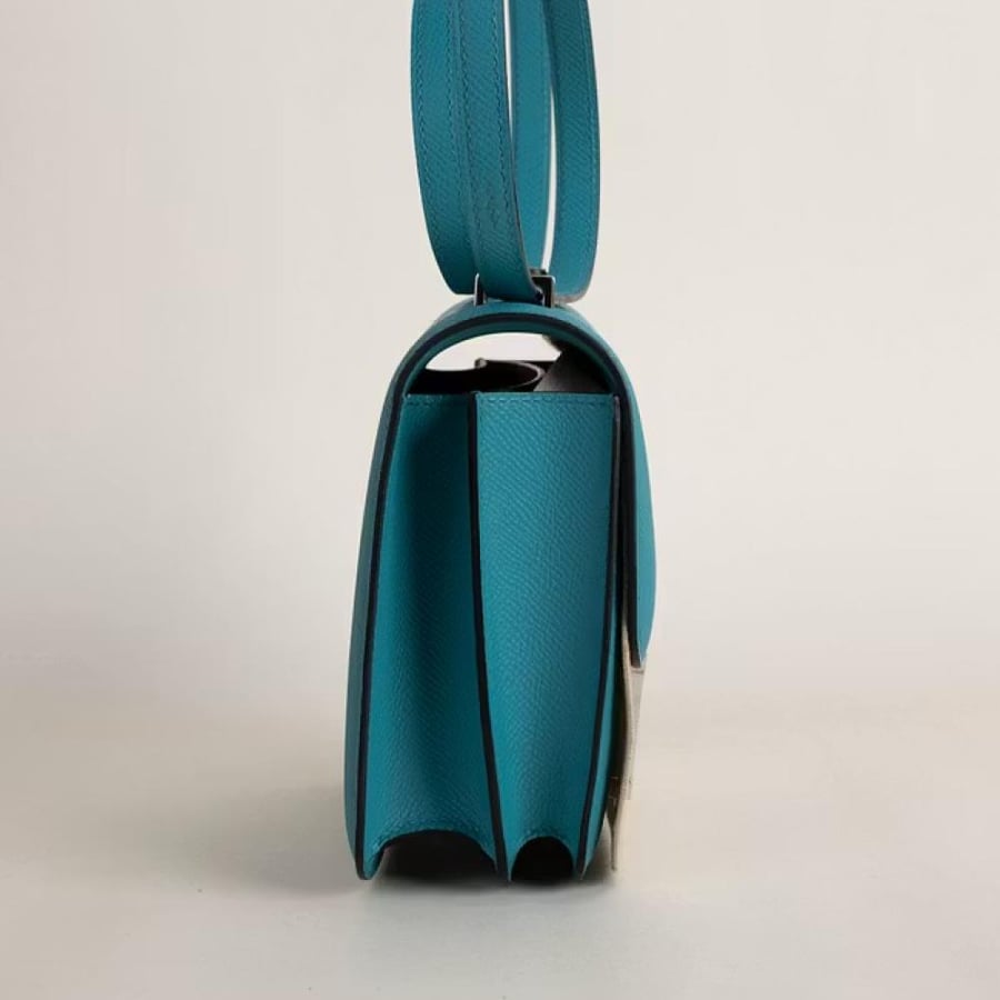 Constance 18CM Epsom 7F Blue Paon PHW
