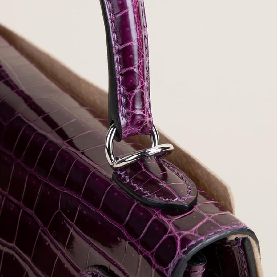 Kelly25 Shiny Porosus Crocodile 59 Raisin
