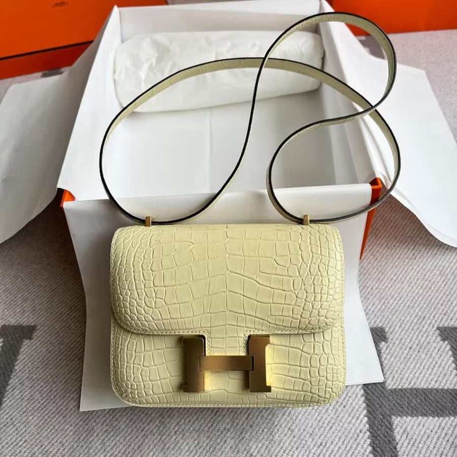 Constance 18CM Matt Alligator Y1Vanille Silver