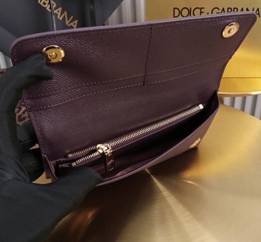 Dauphine-print calfskin mini bag