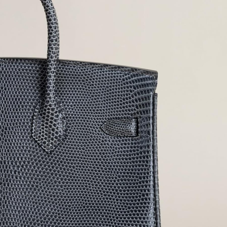 Birkin 25cm Lizard 84 Gray Fonce PHW