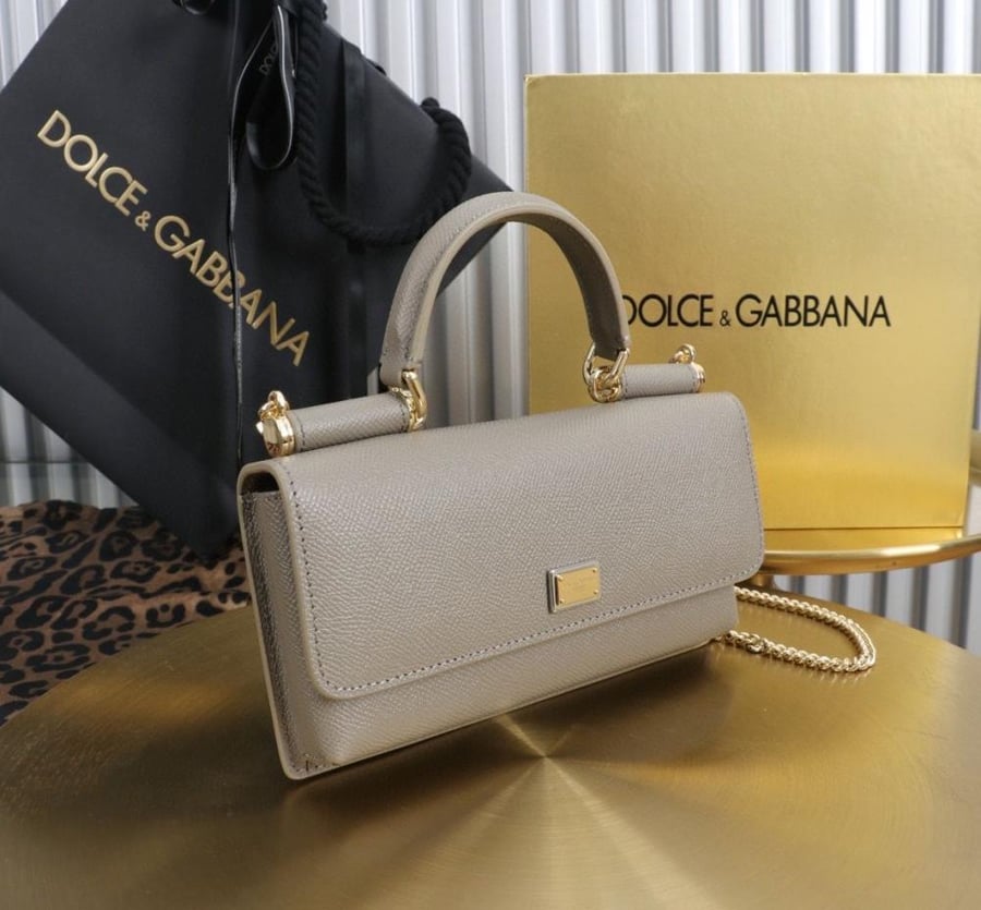 Dauphine-print calfskin mini bag