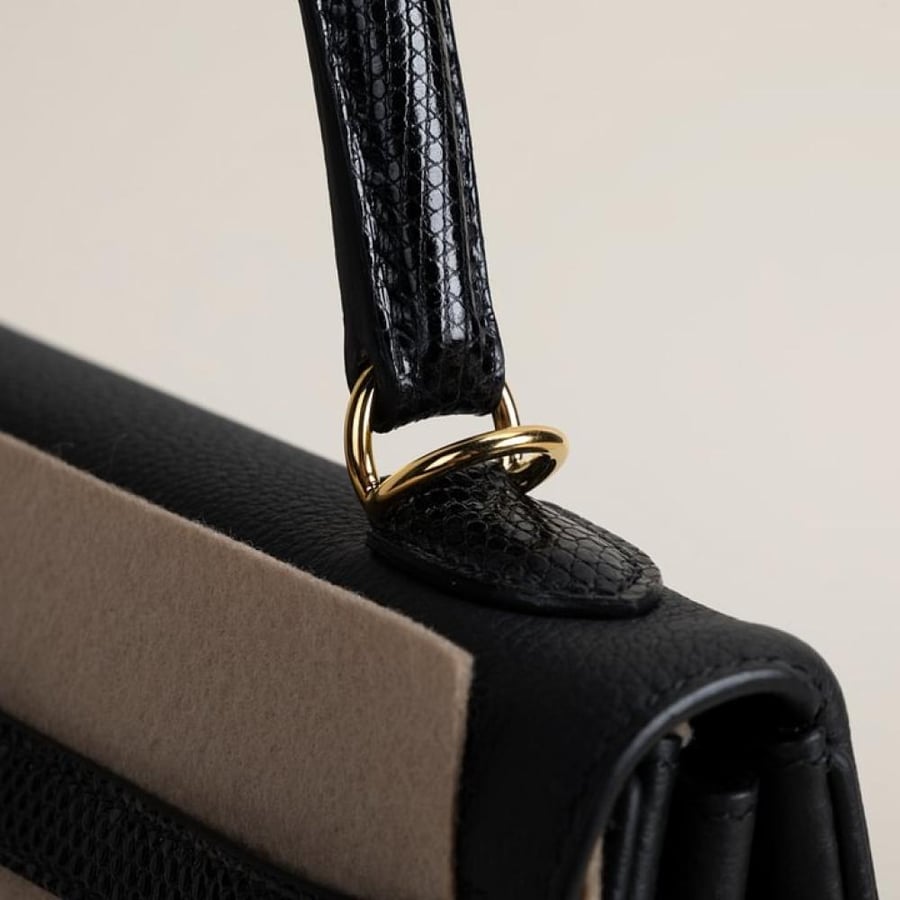Kelly25 Touch TOGO/Lizard skin 89 Noir