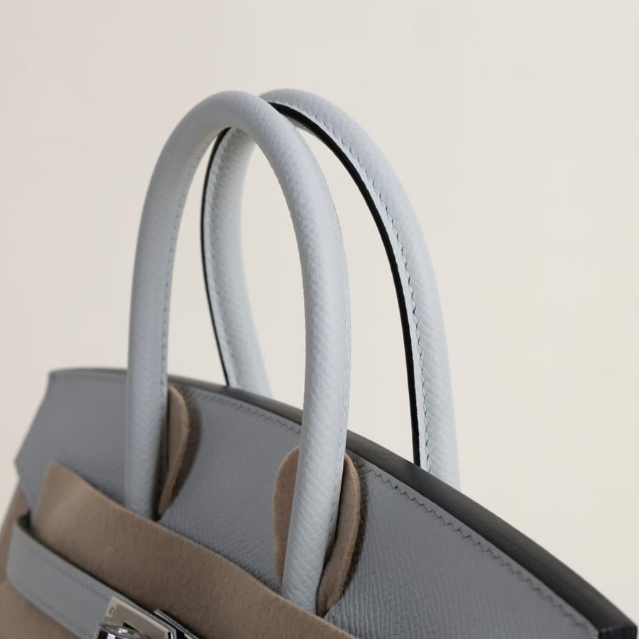 Birkin 25cm Epsom Sellier 08 Bleu pale PHW