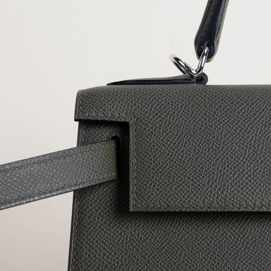Kelly 28 Epsom Sellier C6 Gray Green