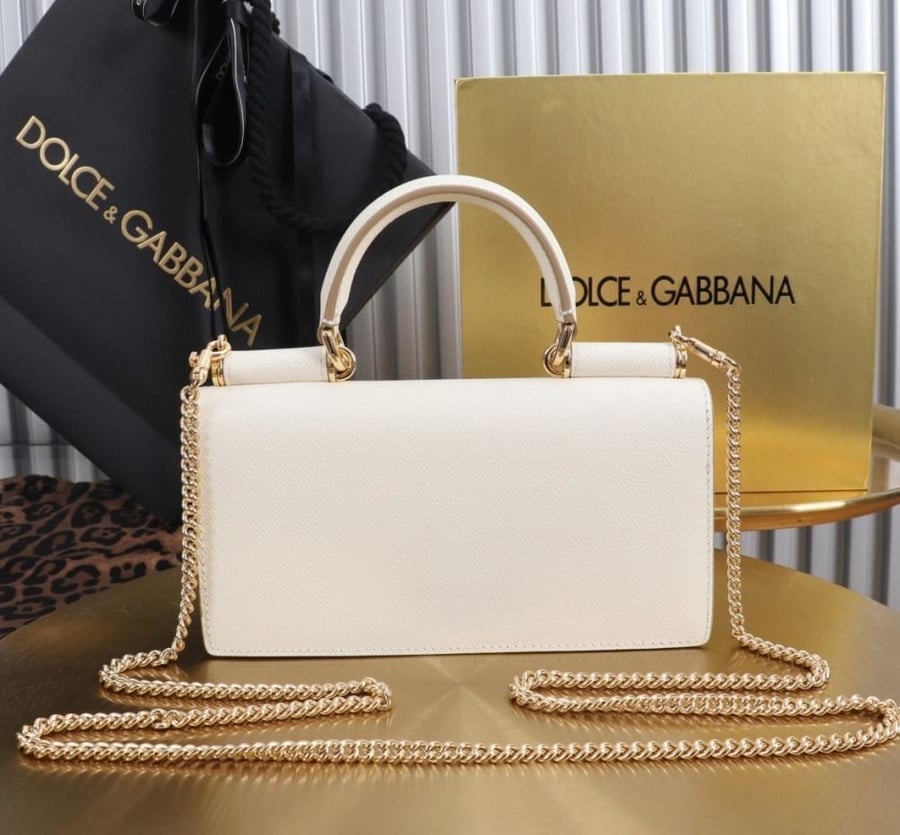 Dauphine-print calfskin mini bag
