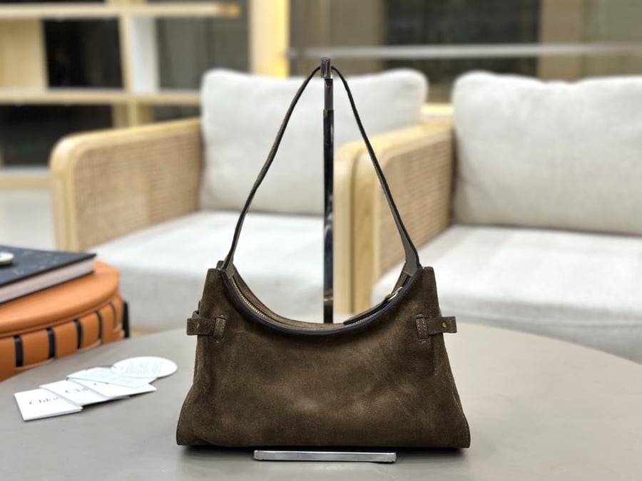 Chloe Charms Small Suede Hobo Bag