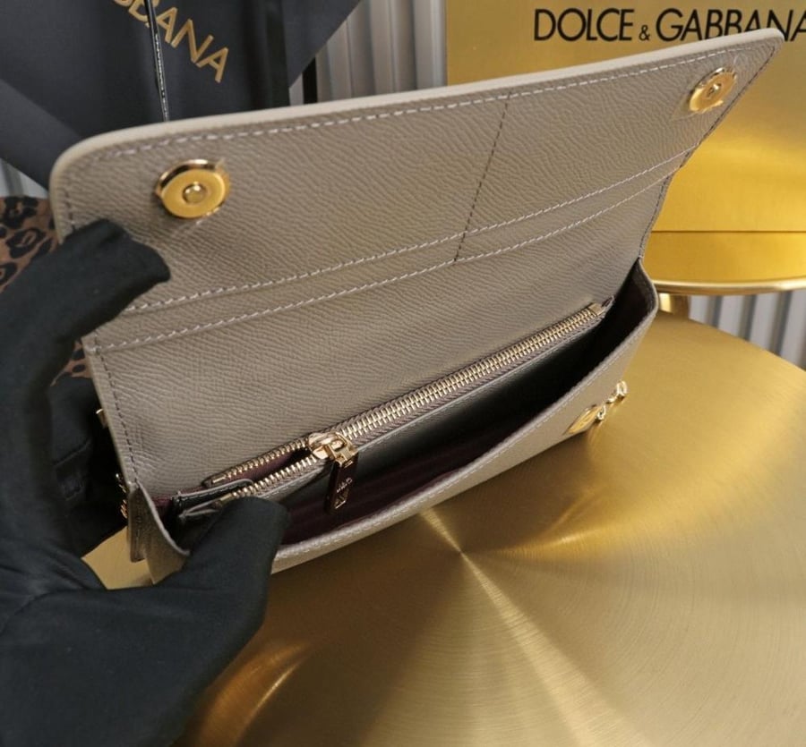 Dauphine-print calfskin mini bag