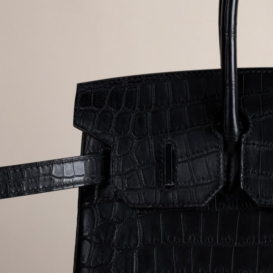 Birkin 30cm Matte Niloticus crocodile cc89 Noir SO Black