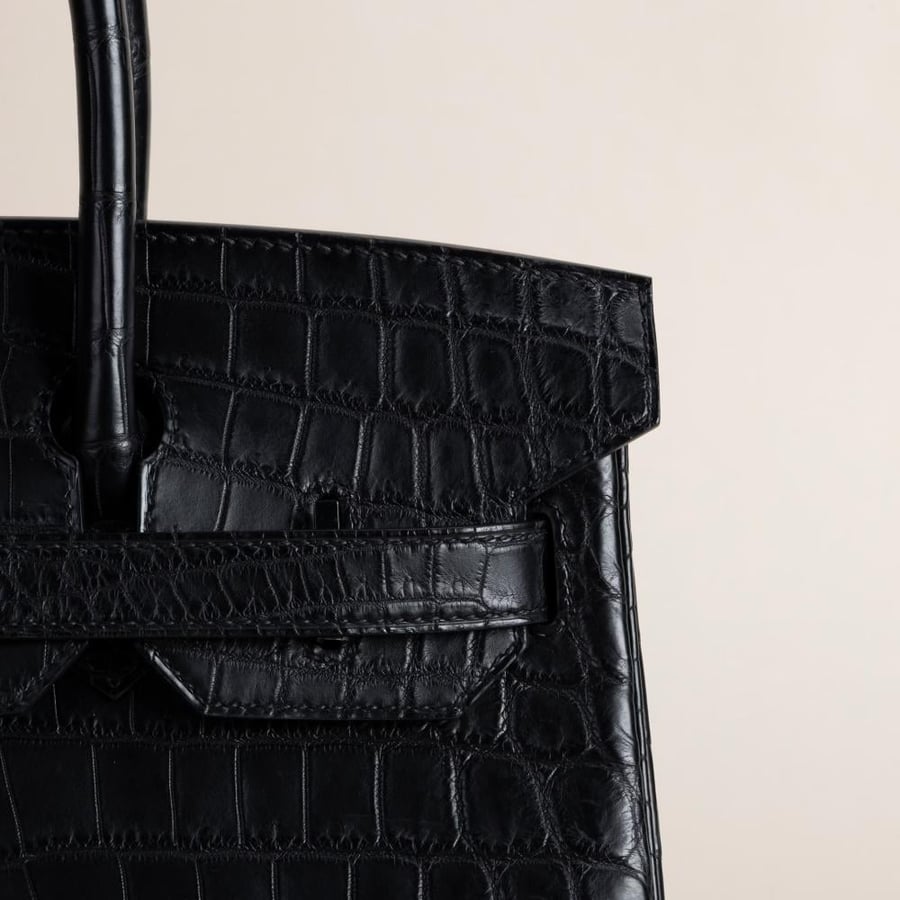 Birkin 30cm Matte Niloticus crocodile cc89 Noir SO Black