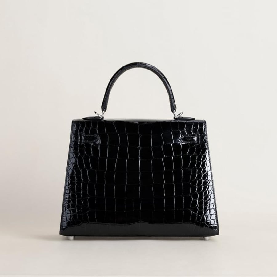 Kelly25 Shiny Niloticus crocodile 89 Noir PHW
