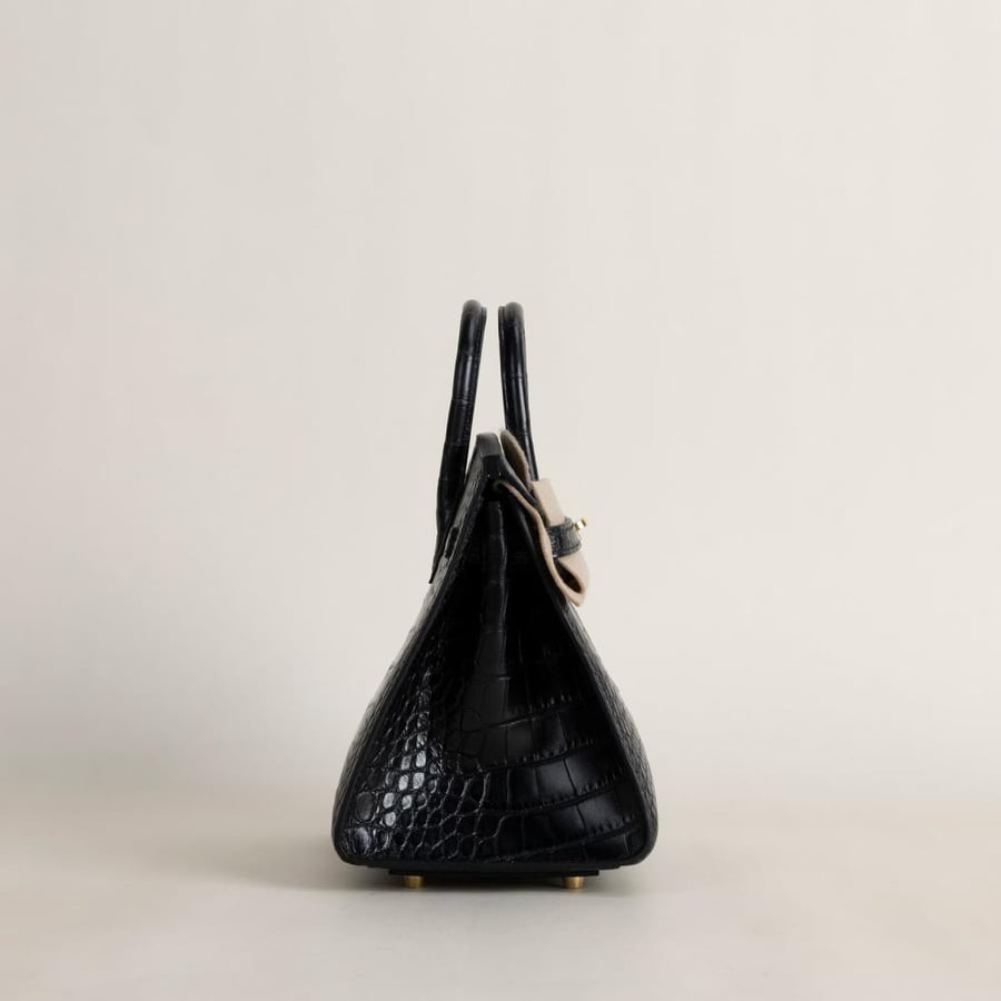 Birkin 20cm Matte Alligator Crocodile 89 Noir GHW