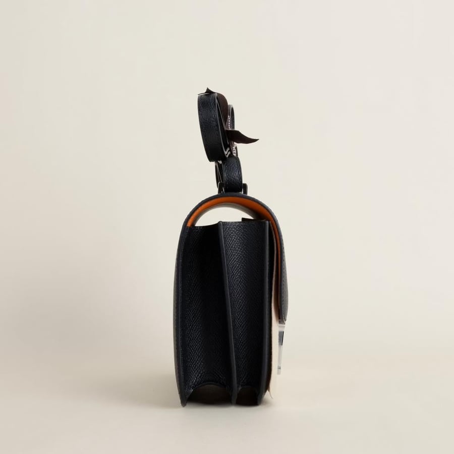 Constance 18CM Epsom 89 Noir/Orange PHW