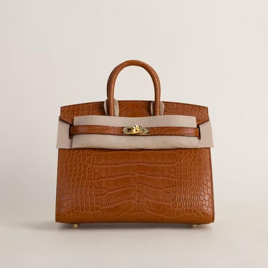 Birkin 20cm Matte Alligator Crocodile CC37 Gold GHW
