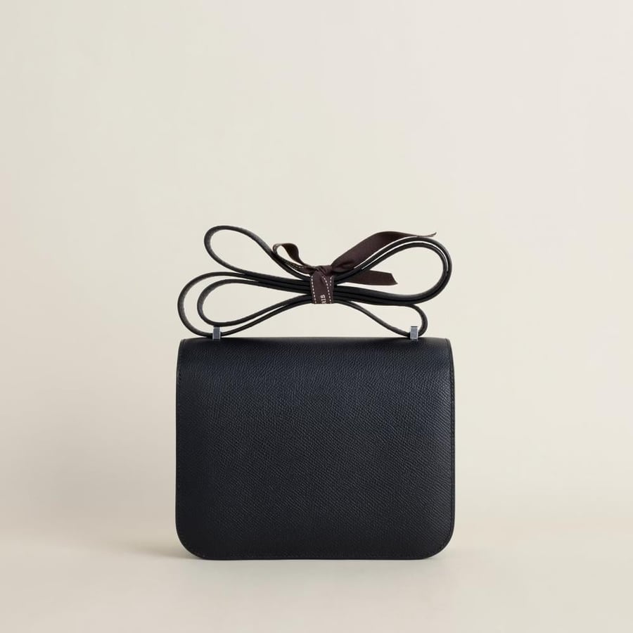 Constance 18CM Epsom 89 Noir/Orange PHW