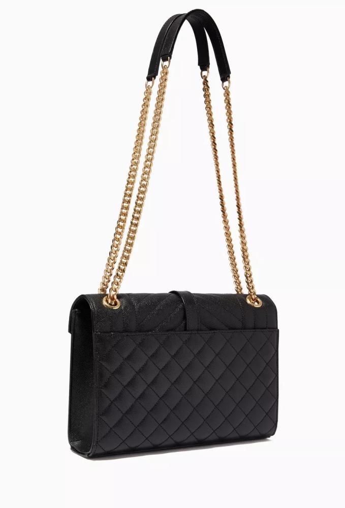 ENVELOPE MEDIUM IN QUILTED GRAIN DE POUDRE EMBOSSED LEATHER