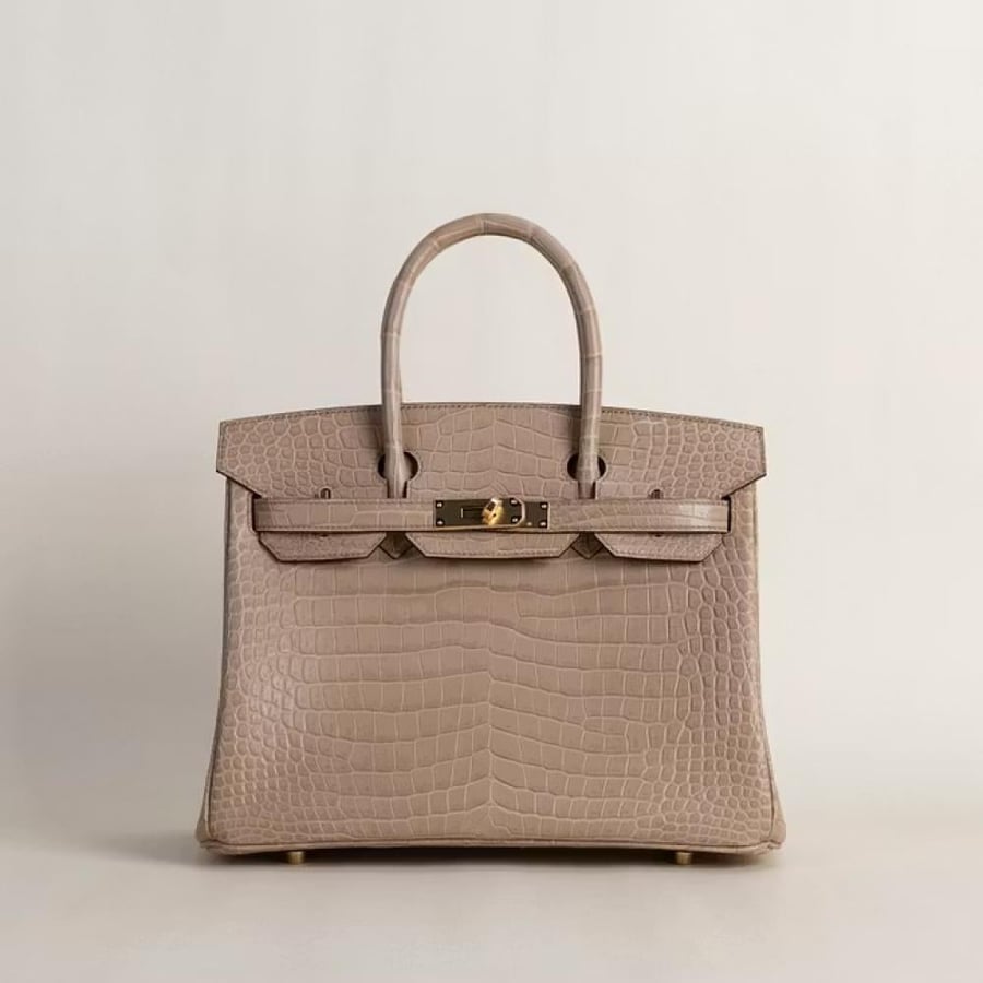 Birkin 30cm Matte Porosus Crocodile 0M Chai GHW