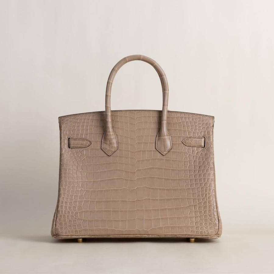 Birkin 30cm Matte Porosus Crocodile 0M Chai GHW