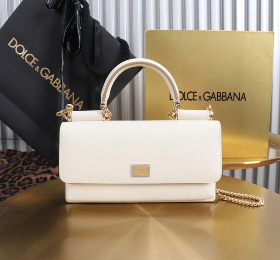 Dauphine-print calfskin mini bag