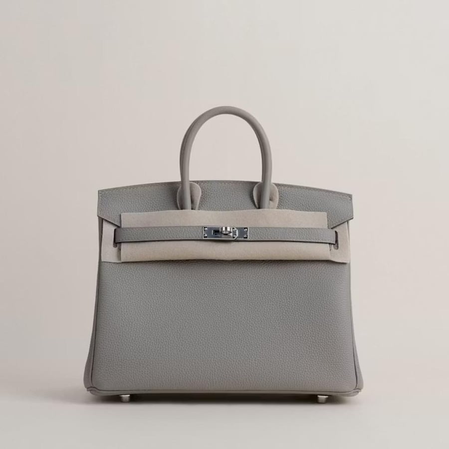 Birkin 25cm Togo M8 Gris asphalte PHW