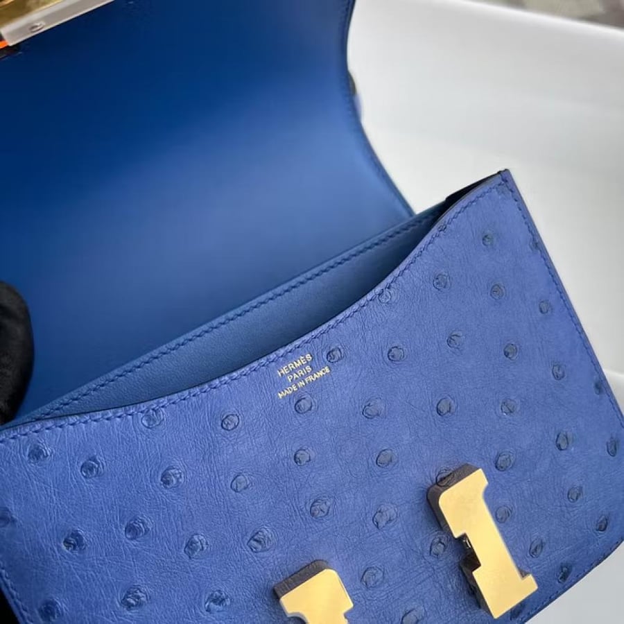 Constance 18CM Ostrich 7T BlueElectrie Gold