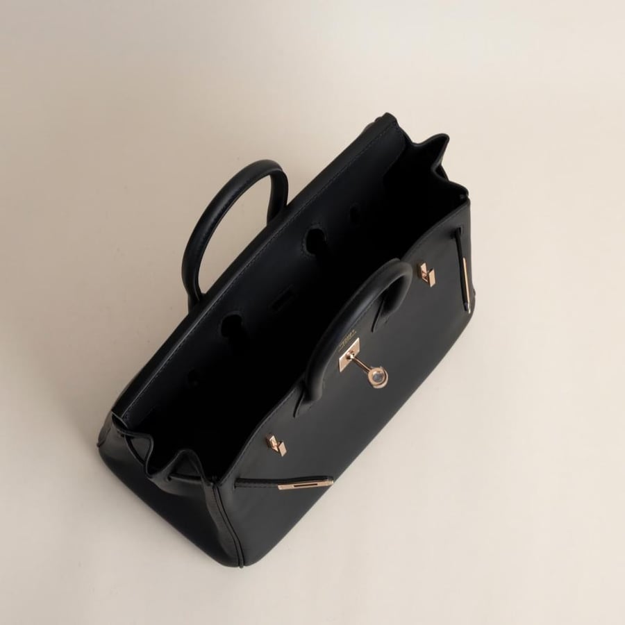 Birkin 25cm Swift 89 Noir RGHW