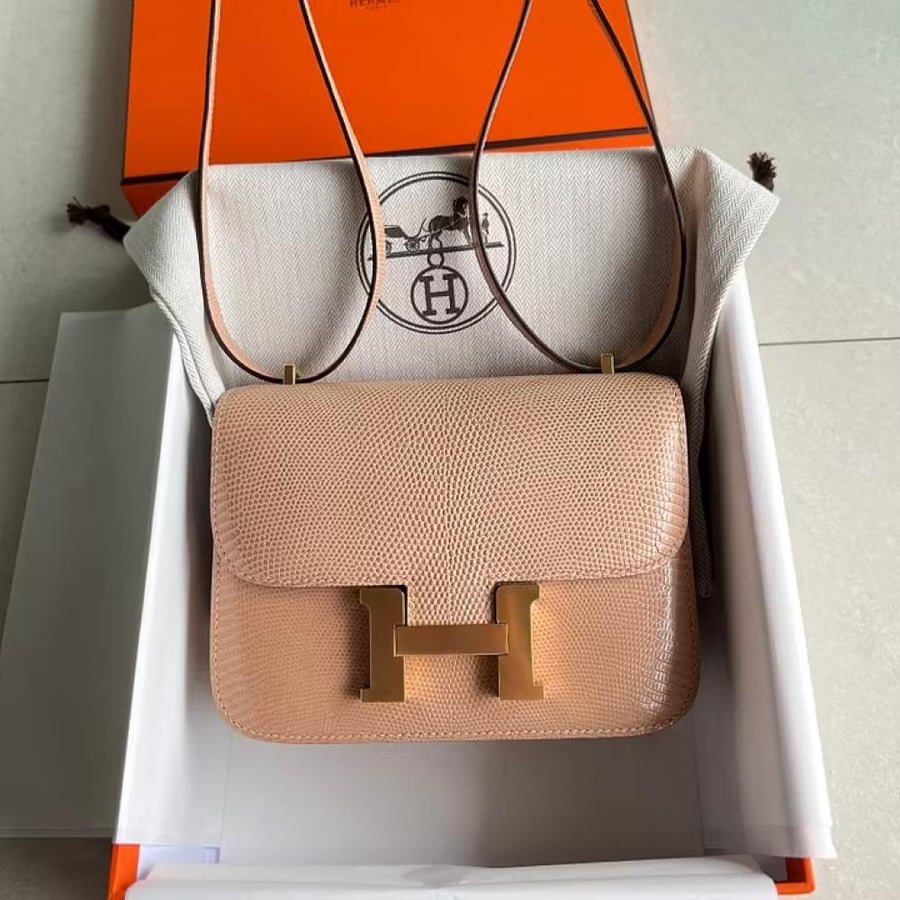 Constance 18CM Lizard 14 Beige Gold