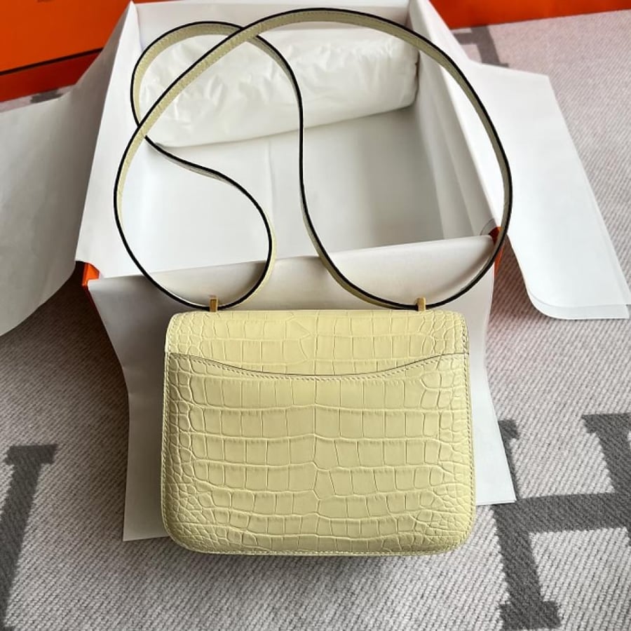 Constance 18CM Matt Alligator Y1Vanille Silver