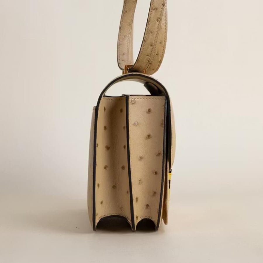 Constance 18CM Ostrich 0M Chai GHW