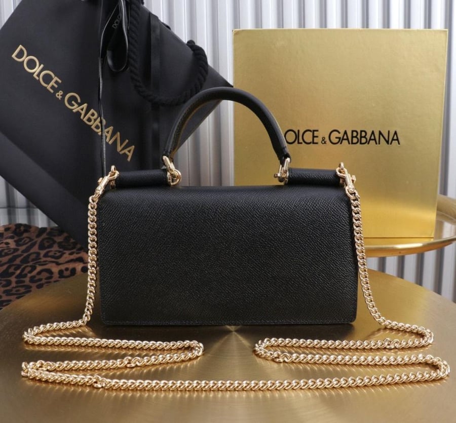 Dauphine-print calfskin mini bag