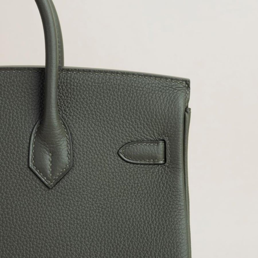 Birkin 25cm Togo C6 Vert De Gris GHW