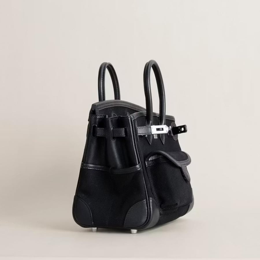 Birkin25 Cargo Swift/toile CK89 Noir PHW