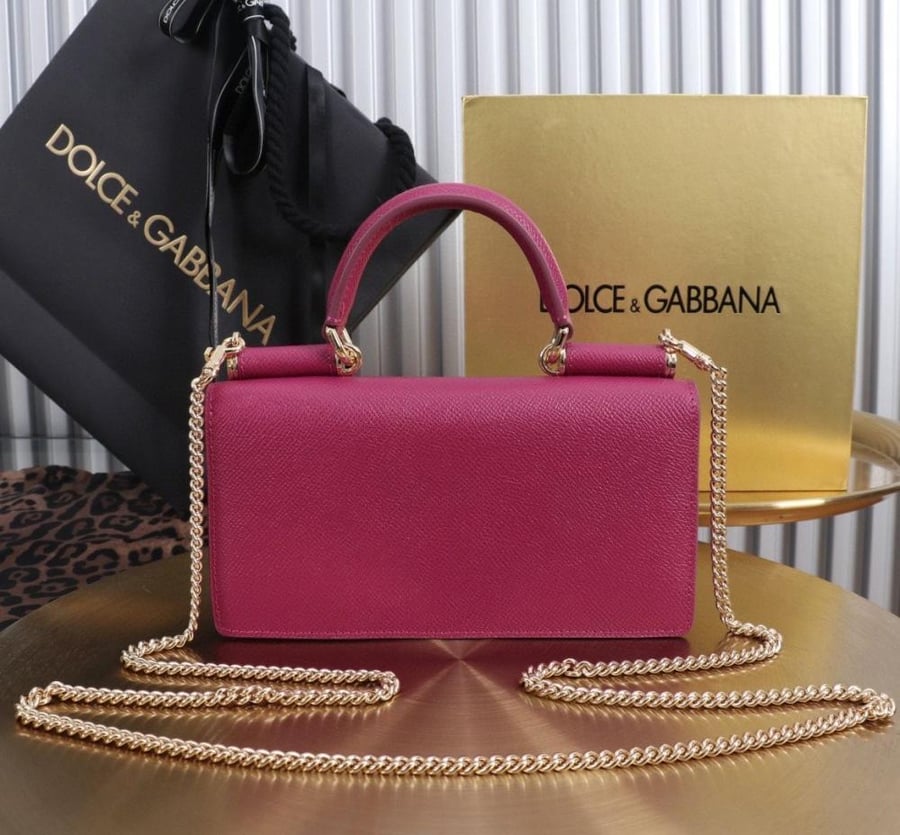 Dauphine-print calfskin mini bag