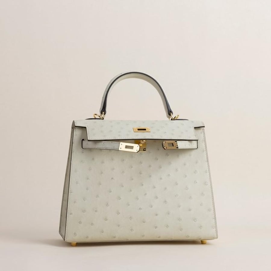 Kelly25 Ostrich 3C Parchemin