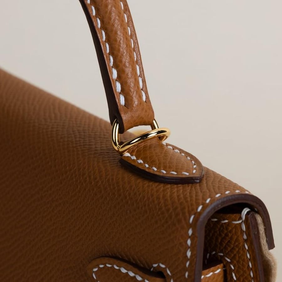 Mini Kelly II Epsom 37 Gold GHW