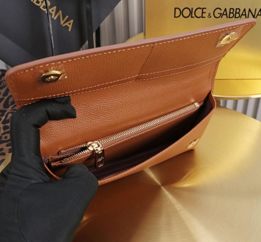 Dauphine-print calfskin mini bag