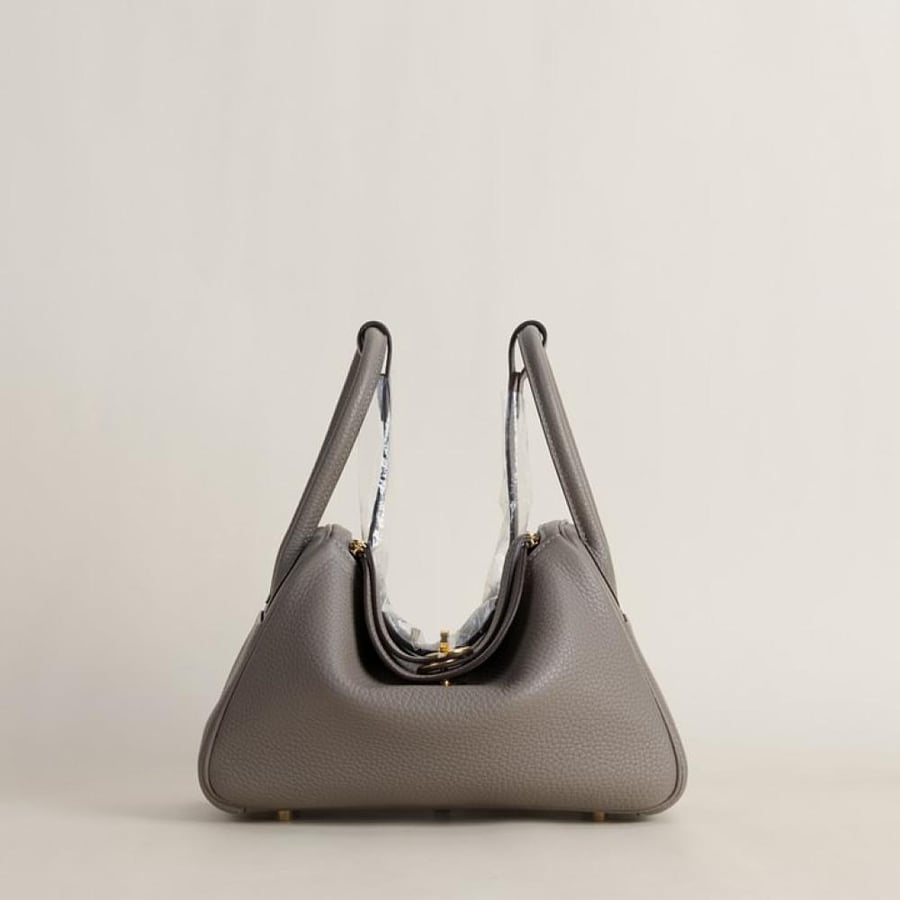 Lindy 26cm Clemence leather M8 Gris Asphalte GHW