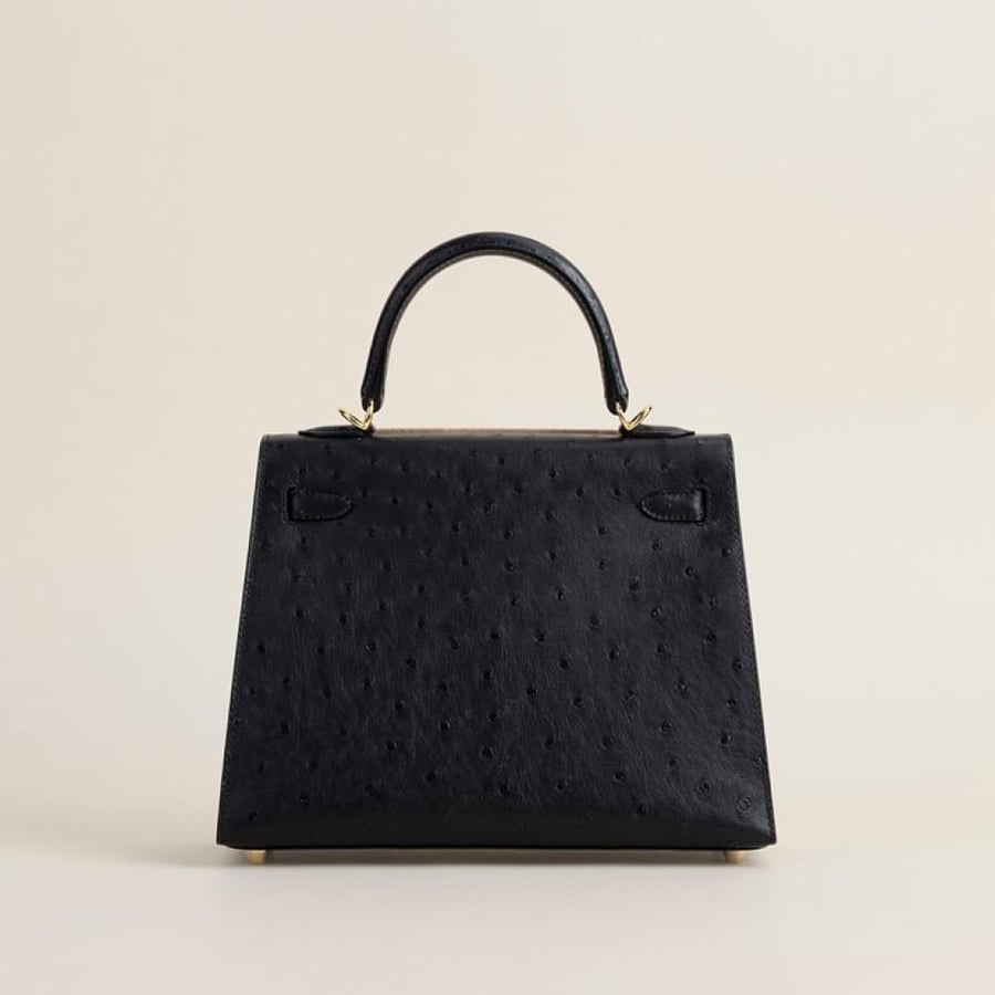 Kelly25 Ostrich CC89 Noir