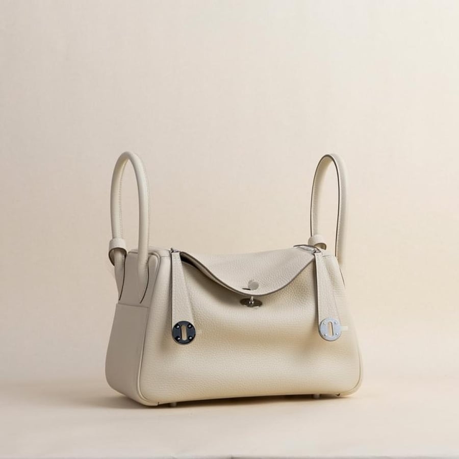 Lindy 26cm Clemence leather CK10 chalk PHW