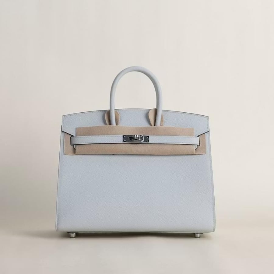 Birkin 25cm Epsom Sellier 08 Bleu pale PHW